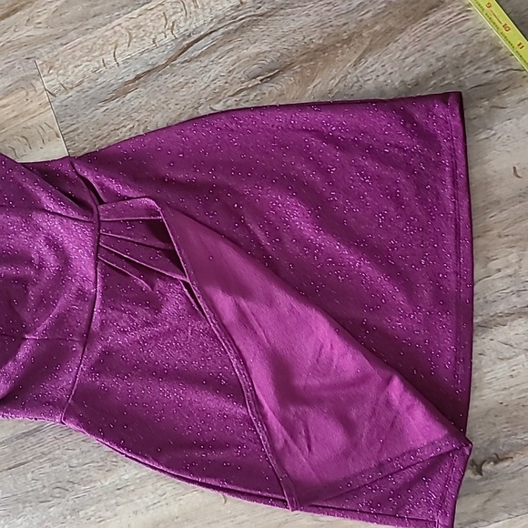 SPEECHLESS WOMENS JUNIORS METALLIC FUCHSIA SPARKLING PARTY PROM DRESS SIZE 11 - Picture 11 of 16